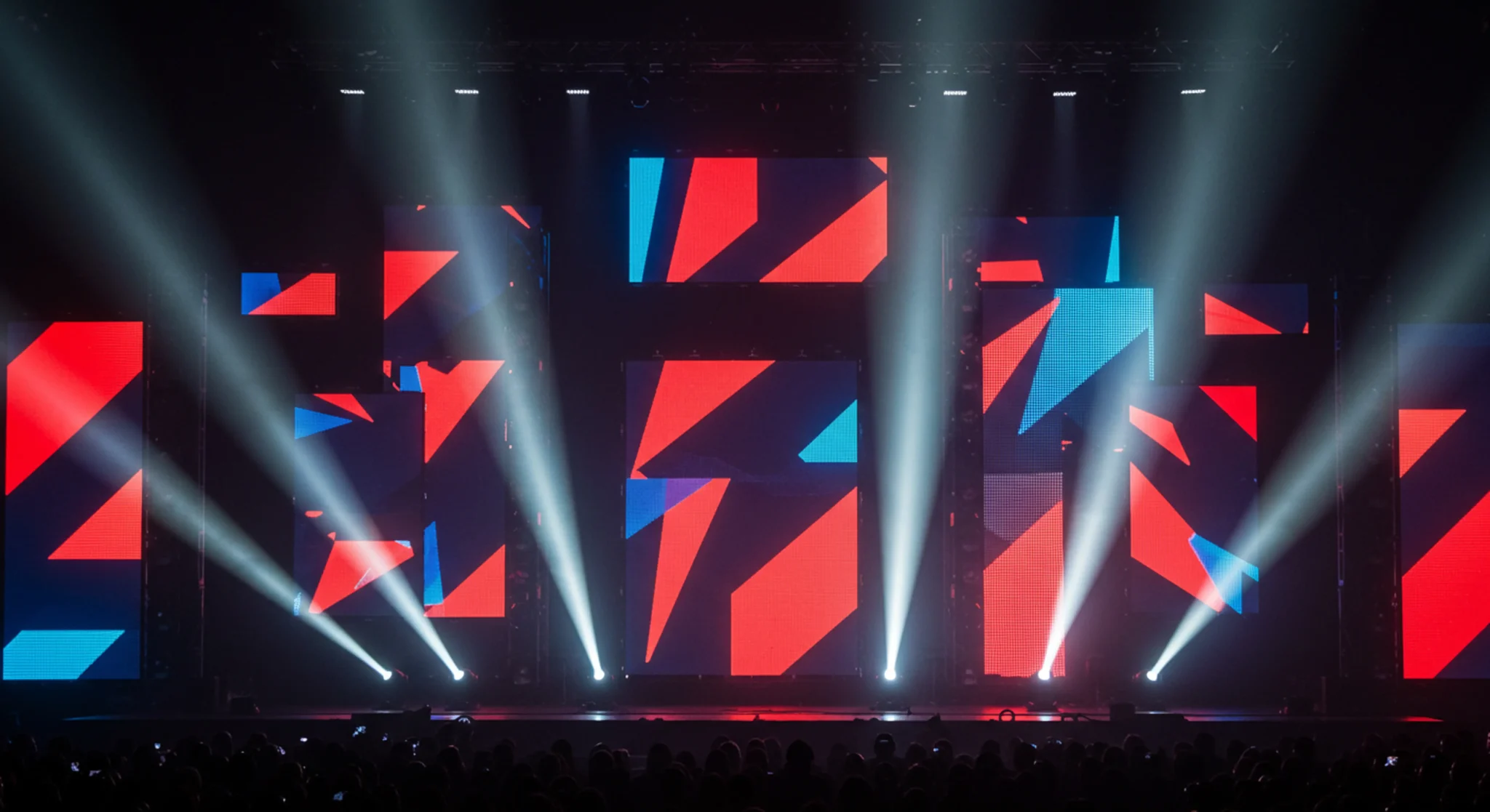 Painel de LED para eventos e shows impacto visual e formatos modulares